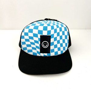 Neff Men's Blue and White Checker Snapback Hat - NWT - One Size